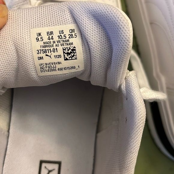 Puma Men's White and Black Sneakers  size 10.5 - Picture 5 of 7